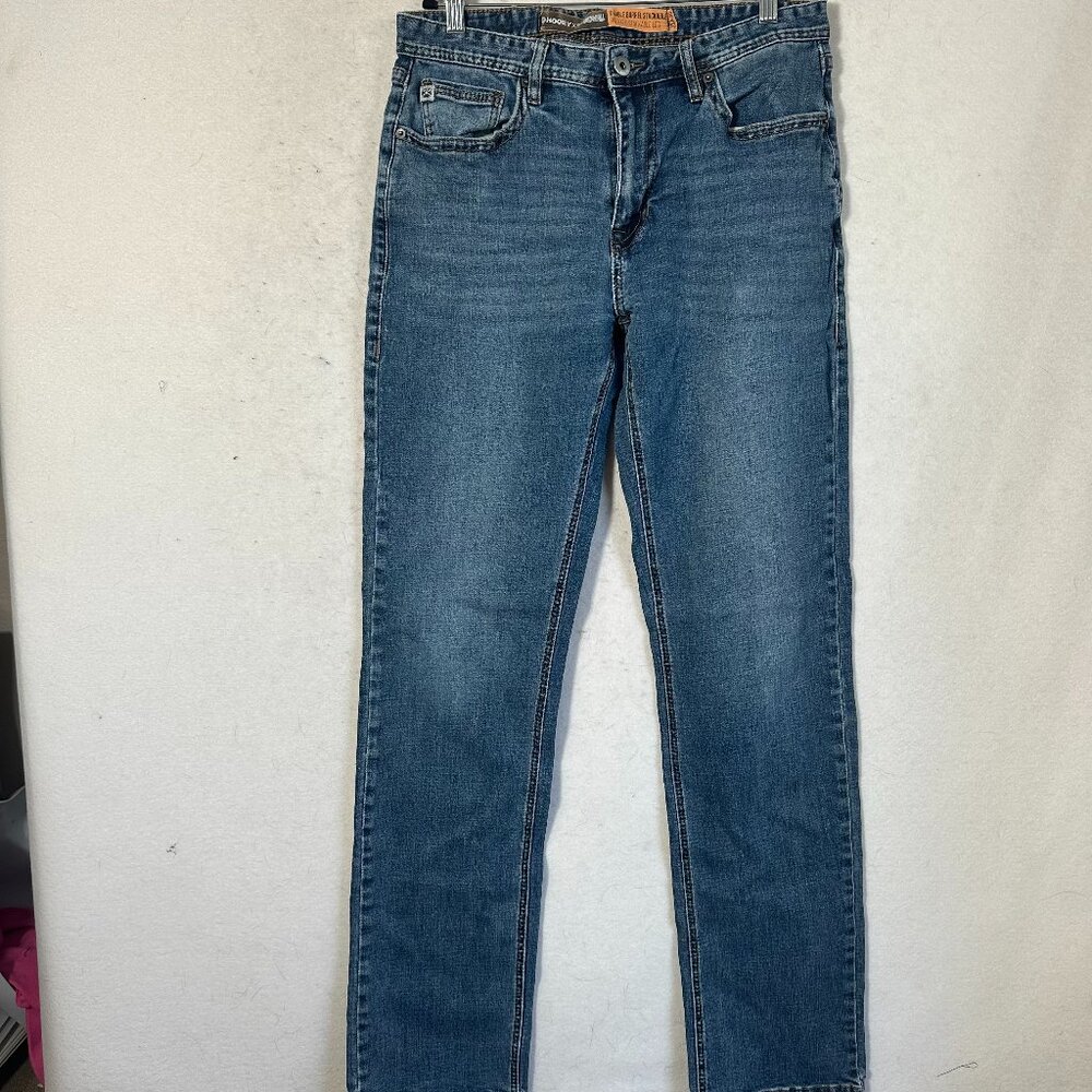 Hooey X Rock & Roll Denim Jeans Mens 33x35 Blue‎ Double Barrel Stackable Relaxed
